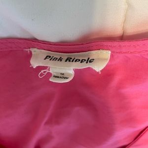 Pink Ripple size M button down v-neck mini dress.